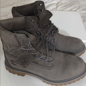 Grey Timberland Boots